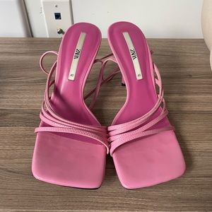 Zara Pink Strappy Heels